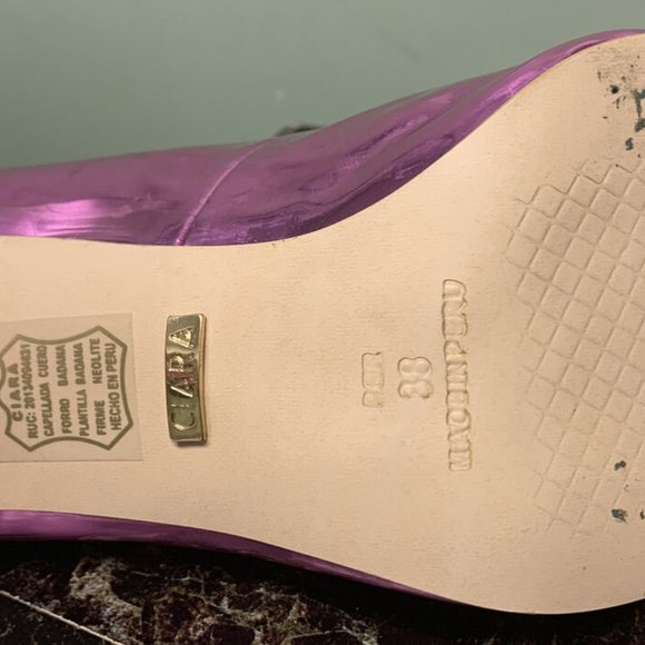 Ciara- Platinum Stilettos Heels Size 8 Exotic Heels NWOT - Picture 13 of 16